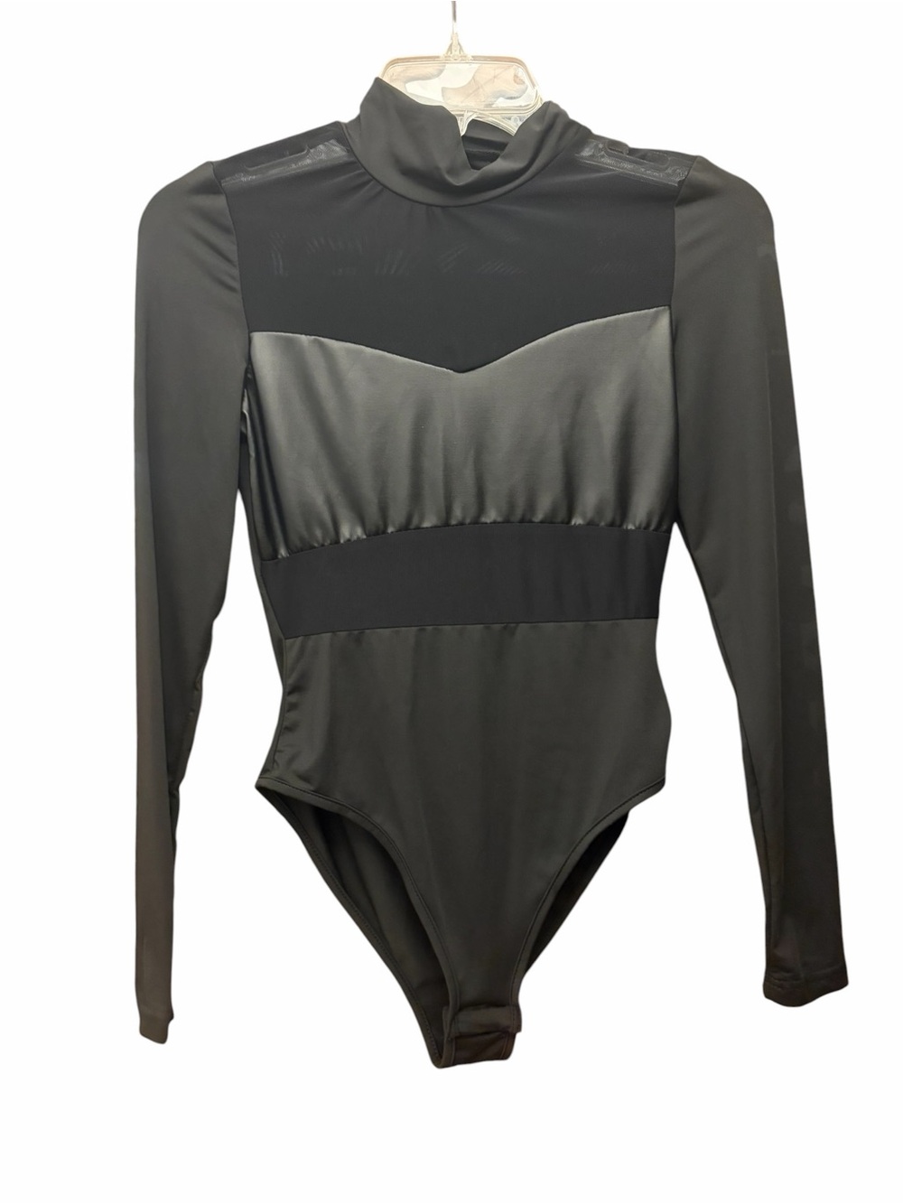 SHEIN Black Mesh - Illusion Bodysuit